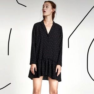 ZARA Drop Waist Shirt Mini Dress NWT